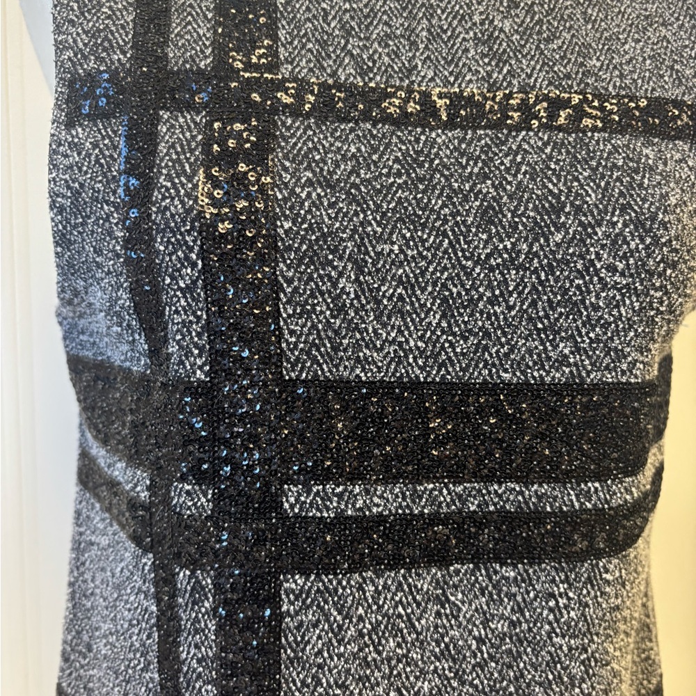 Elegant Gray and Black Women's Top SKU 6013 - Picture 2 of 8